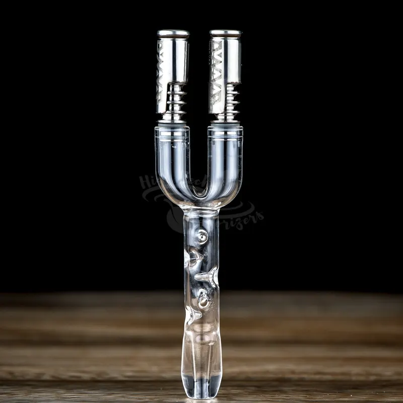 3D Double Barrel Glass VapCap Stem W/Mouthpiece