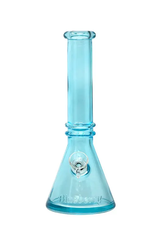 10″ Blueberry Double Ring Soft Glass Beaker Bong