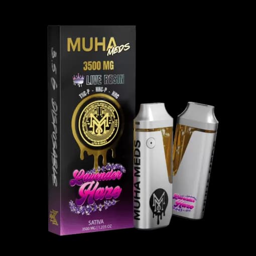 MUHA MEDS LAVENDER HAZE 3500 MG DISPOSABLE| SATIVA