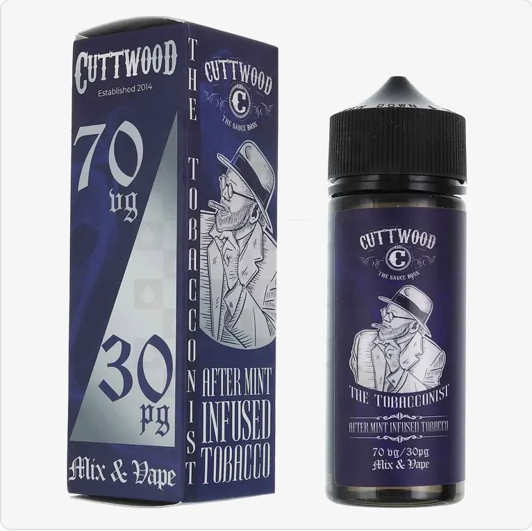 Mint Infused Tobacco | The Tobacconist by Cuttwood E Liquid | 100ml Short Fill