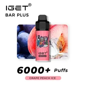 Grape Peach lce – IGET Bar Plus 6000 Puffs